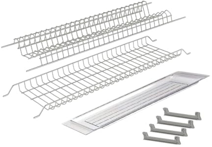 inferramenta SCOLAPIATTI Acciaio Inox con vaschetta raccogli gocce (86 CM per pensili da 90 CM)