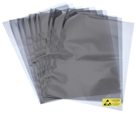 QUARKZMAN 10uds Anti Estáticas Bolsas ESD Protección Bolsa Plana Abierta Superior Anti Estáticas Bolsa para Electrónicos Dispositivos 15,7x19,7 Pulgadas (400 * 500mm)