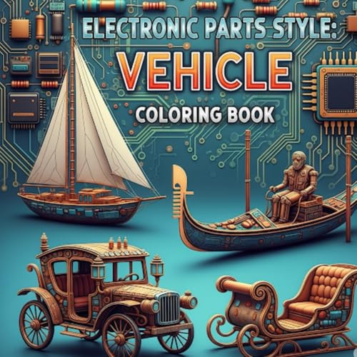 Electronic Parts Style : Vehicle Coloring Book: coloring book