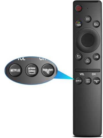 Ersättning för Samsung fjärrkontroll BN59-01327B - universell fjärrkontroll för Samsung Smart TV QLED/LED/LCD/OLED HDTV 4/8K UHD - böjd form, inga konfigurationer krävs