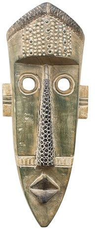 NOVICA Decorative Wood Mask, Gray (274655)