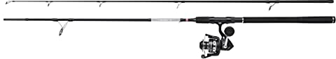PENN Pursuit IV Spinnruten- und Rollenkombination – Salzwasser- Angelsetup für Wolfsbarsch, Barsch, Seelachs, Lippfisch, Black Silver