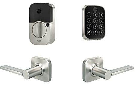 Yale Assure Lock 2 Key-Free Touchscreen with Wi-Fi and Valdosta Lever in Satin Nickel