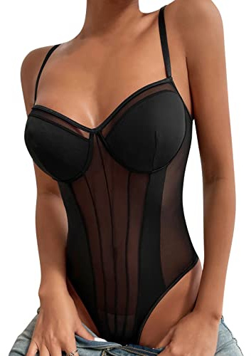 Kobilee Body Donna Perizoma Contenitivo Cotone Body Elasticizzato Elegante Snellente Jumpsuits Spalline Collant Intimo Modellante Shaping Push Up Bodysuit Shapewear Sgambato Sexy