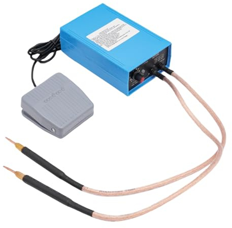 awolsrgiop Poste à souder par points automatique 5000 W - Poste à souder automatique et à pédale - Avec 10 vitesses réglables - Mini machine à souder par points à batterie avec batterie de 4000 mAh