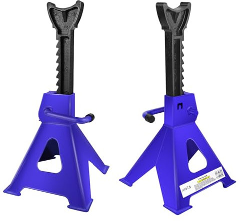Floor Jack - Trolley Jack 2 Ton Tonne Hydraulic with Carry Case & 2Pcs 3 Ton Axle Stand Set Floor Lifting Lift with 9 Adjustable Range, for Car Van Garage Repair Tool Portable Workshop Equipment