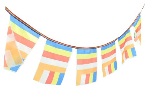 Milisten Bandiere Di Preghiera Buddiste Di Decorazione Esterni Per Templi e Cortili Per Meditazione e Cerimonie Religiose Facili Da Appendere e Resistenti