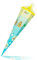 Deine Schulhelden Schultüte - Zuckertüte Einschulung Stabile Geschenkverpackung in Blau - Länge 85cm, Durchmesser 22cm - Geschwistertüte Made in Germany