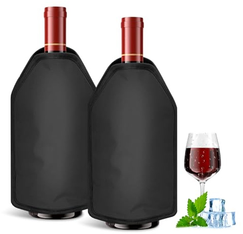 2 stycken vinkylare manschett, kylmanschett, vinflaskkylare, flexibel vinkylare, återanvändbar, för champagne, vin, vodka, hushåll, gastronomi och utomhus