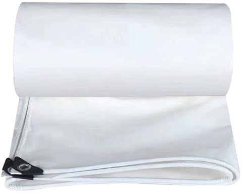 Lona impermeable resistente – Lona de jardín para el hogar – Cubierta de lona resistente a la intemperie con ojales reforzados para techos, camping, patios, piscinas, remolques (1 x 6,5 m)