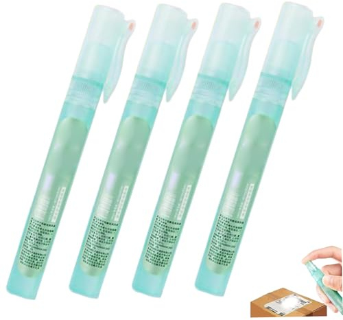 4 st termisk papperssuddgummi spray 10 ml snabbtorkande vit vätska med lock bärbar korrigeringsvätska för dokument, etiketter, paket, leveransadresser