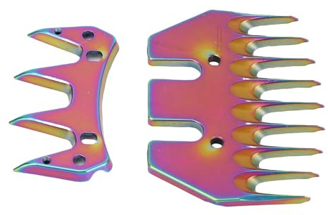 FTVOGUE Cuchillas para Tijeras de Oveja, Cuchillas de Repuesto para Cortadoras de Ovejas de Acero con Alto Contenido de Carbono, de Corte de Lana Eléctricas Rectas de 9 Dientes, Espaciado de 10 Mm