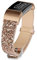 JOHIPI Bling Bands Kompatibel Fitbit Charge 2 Band, Frauen Armband Glänzend Glitzer Leder Ersatzbänder für Fitbit Charge 2 Armbänder (Roségold)