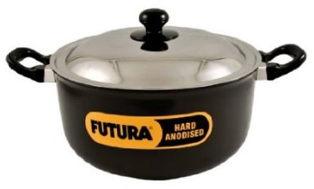 Futura Hard Anodised Stewpot Patila - 5 litres