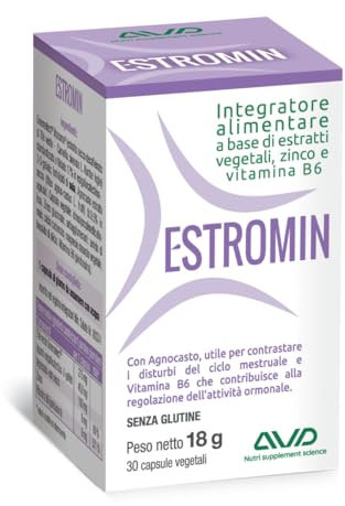 AVD REFORM | Estromin – Integratore con agnocasto, zinco e vitamina B6 per il benessere ormonale femminile e l’equilibrio del ciclo – 30 capsule – Prodotto in Italia