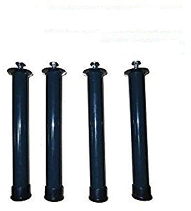 Set 4 Piedi per Rete a Doghe Gambe Letto Universali in Acciaio Resistente Con Gomma Anti Graffio e Anti Scivolo 50cm