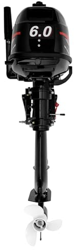 2 Takt 4.4KW Außenbordmotoren, 6 PS Außenbord Motor Benzinmotor Wasserkühlung Aussenborder Trolling Motor Außenborder102cc Benzin Motorboot Motor Wasserkühlsystem