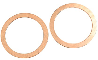 A ABSOPRO Cuivre Rondelles Plates Étanchéité Joint Anneaux Raccord 40mm ID. (Ensemble de 2)
