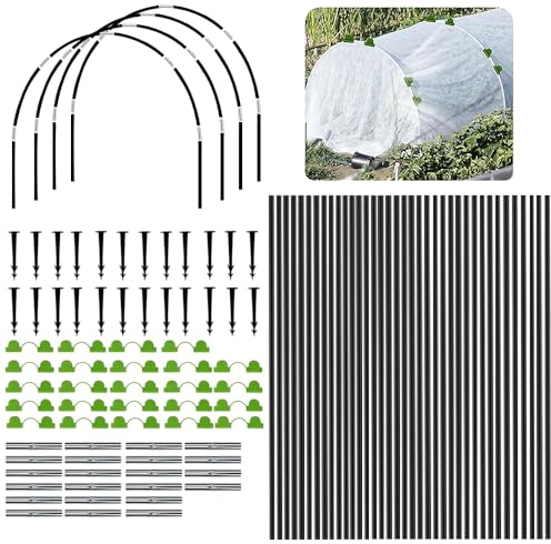 Gewächshaus Hoops,36 Stück Pflanztunnel Bögen,Gartentunnel Reifen,Gewächshaus Reifen Für Pflanzenabdeckung,Folientunnel Für Hochbeet,Tunnel Gewächshaus