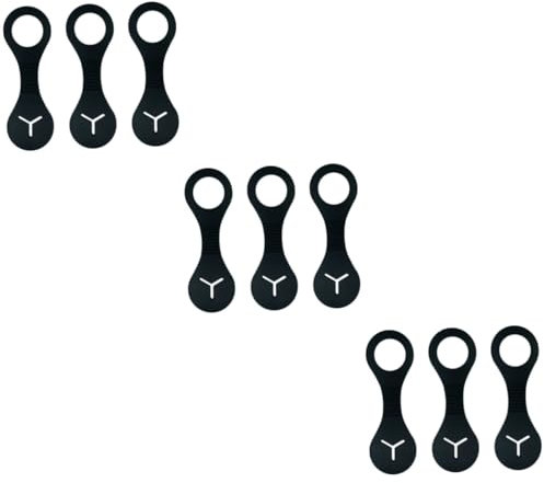 Parliky 9 Stk Haken für Kulturbeutel Halter für Hundekot-Pickup-Taschen Kotbeutelhalter Poop-Beutel-Befestigungsclips Haustier Gassi-Zubehör für Hunde Hundekotbeutelspender PVC Black