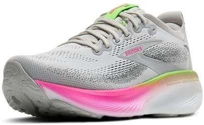 Brooks Women’s Adrenaline GTS 25 Supportive Running & Walking Shoe - Oyster/Pink/Green - 10 Medium