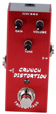 Pedal de Distorsión de Guitarra, Efecto de Distorsión de Guitarra Eléctrica Ajuste de Múltiples Tonos con Excelente Tecnología de Procesamiento de Audio para Interpretación de