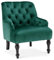 Stunning Chairs Antique Retro Chesterfield Buttoned Emerald Green Velvet Occasional Accent Chair – Tufted Modern Armchair for Small Spaces Living Room Bedroom