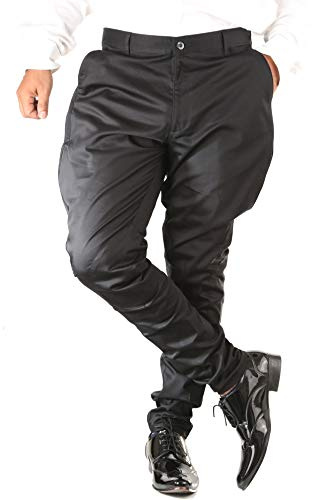 Breakthrough Men's Kneepatch Jodhpur Pants | Polo & Fashionable Baloon Pants Ethnic Trouser Size: 32 Black