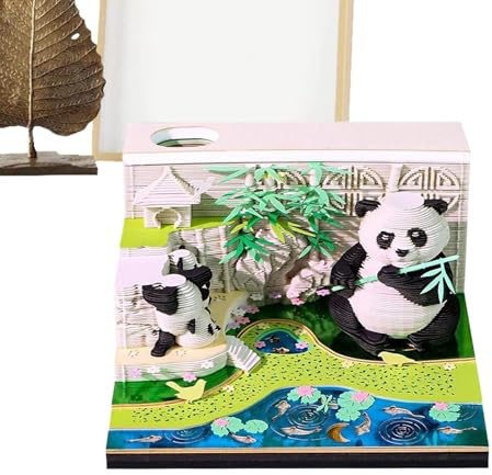 Generico Calendario A Fogli Staccabili,Blocco Carte 3D Strappabile con Arte - Note Strappabili Artistiche per Casa Ufficio Scuola