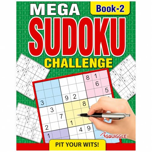 Sixstore A5 Travel Size Mega Sudoku Puzzle Book 200+ Puzzles Brain Games Numbers Books, Green