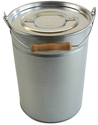 Ascheeimer 14l verzinkt mit Deckel