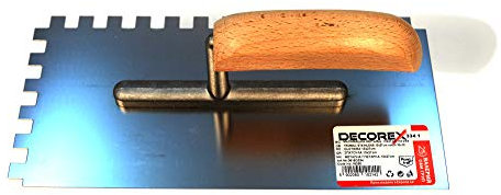 DECOREX HD Professionel - Cazzuola dentata in acciaio INOX, 10 x 10 mm