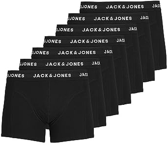 Jack & Jones Herr Jachuey Boxerkalsonger, Svart, S, Paket med 7