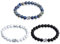 Feilok 3er Set Buddha Partner Armband Armbänder echten Natursteinen Chakra- Bracelet Strech Perlenarmband Armkettchen Armkette Freundschaftsarmband BFF ketten für 3 Männer Damen