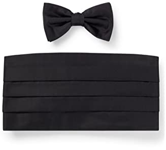 BOSS Herren H-BOW T+CUMM Geschenk-Set mit Fliege und Kummerbund aus Seide Schwarz Stck