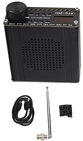Récepteur Radio ATS 20+, Récepteur Numérique de Bande Mondiale de Diffusion Mondiale, Récepteur de Réglage Haute sensibilité Portable pour Camping en Plein Air