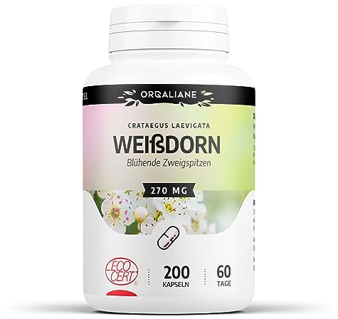 Bio Weißdorn - Hawthorn Leaves with Flowers - 810 MG/Tag - 200 Kapseln | Ohne Zusätze, Premium Naturprodukt