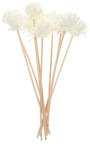 TOPPERFUN 10pcs Rattan Diffuser Sticks Diffuser for Home Room Diffuser Sticks Fragrance Sticks Oil Diffuser Sticks Flower Reed Diffuser Sticks Household Aromatherapy White Bamboo