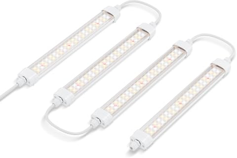 SPIDER FARMER Glow30 LED Lámpara de Crecimiento, Lámpara de Planta de Espectro Completo 34cm Juego de 4 Para Armario de Cultivo Luz Adicional para Plantas de Interior, Verduras, Flores