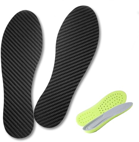 1 paire de semelles intérieures en fibre de carbone rigide pour homme et femme, insert de chaussure en fibre de carbone, plaque de pied en fibre de carbone pour hallux rigidus limitus, orteil en