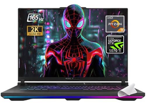 ASUS 2025 ROG Strix G16 Gaming Laptop, 16 FHD 165Hz Display, 16-Core AMD Ryzen 9 8940HX, RTX 5070 Ti (TGP 140W), MUX Switch, Window 11, w/Mouse pad (32GB RAM | 1TB PCIe SSD)