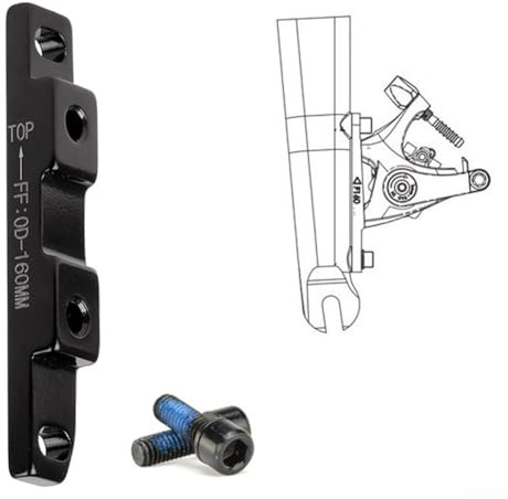Sileduove Staffa adattatore per telaio pinza freno a disco per bici per diverse dimensioni 140 160 180 203 mm compatibile con forcelle anteriori e posteriori IS e PM Standard (F160)