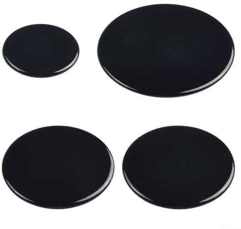 4 Pcs Cooker Hob Gas Burner Cap Set，Even Heat for SABAF in Iron and Aluminum, 55mm 75mm 100mm, for Various Gas Stove Applications(Flat)