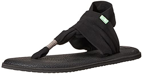 Sanuk Damen Yoga Sling 2 Flip Flop, Schwarz, 7 M US
