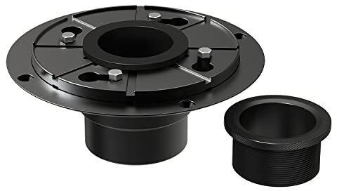 WEBANG Shower Accessories Floor Drain Base Flange with Rubber Coupler ABS and PVC Material for Linear Square Drain Installation