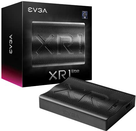 EVGA XR1 lite Capture Card, Certified for OBS, USB 3.0, 4K Pass Through, PC, PS5, PS4, Xbox Series X and S, Xbox One, Nintendo Switch, 141-U1-CB20-LR