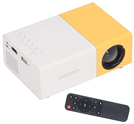 Mini Proiettore, Videoproiettore Portatile a Schermo Enorme 1920x1080, Proiettore Cinematografico Home Theater Multimediale da 30000 Ore, Compatibile con Computer Portatili, Console di Gioco,(EU)