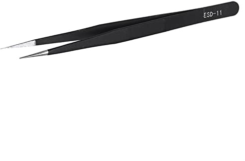 Pincettes 1pc en acier inoxydable antistatique courbé pointe droite pince à souder de précision pince à épiler électronique ESD outil 6 types de pinces à épiler de précision (couleur : ESD-14) ( Color