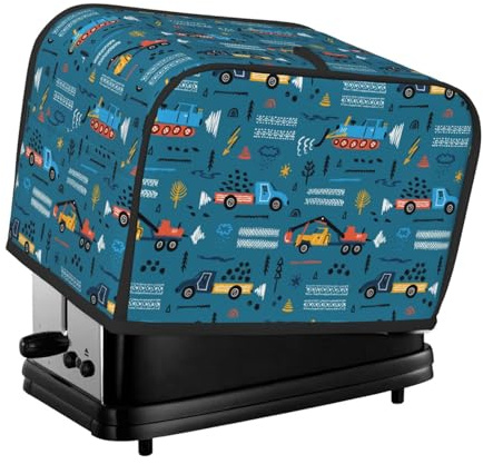 Copertura per tostapane a 2 fette, impermeabile, con tasche per piccoli elettrodomestici da cucina, protezione dalle impronte digitali, lavabile in lavatrice