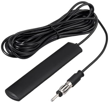 Bohaner Dab Car Aerial Car Antenna with 5M 16.4ft Extension Cable Car FM Radio Aerial Hidden Windshield Paste DIN Adapter Car Radio Stereo Receiver